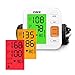 Blood Pressure Monitor Upper Arm Tricolor Backlit, OMK Automatic BP Monitor with Cuff 8.7-15.7in, 2x120 Memories, Irregular Heartbeat Detection, Accurate and Easy to Use, FDA & CE Approved
