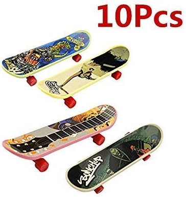 Gwill Mini Skateboards Fingerboard Deck Classic Game Boys Toys Stents Scrub Finger Scooter Skate Boarding Toys(Pack of 10)