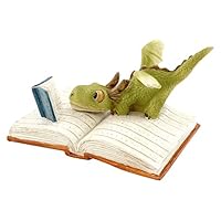 Top Collection Miniature Fairy Garden and Terrarium Mini Dragon Reading Figurine