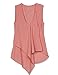 Flora Florida Womens Tanktop Deep V Chiffon Irregular Casual Flowy Tunic Tops