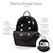 HaloVa Backpack, Women's Shoulders Bag, Girls Small Travel Daypack Purse with Anti-theft Pocket, Fashion and Casual, Black