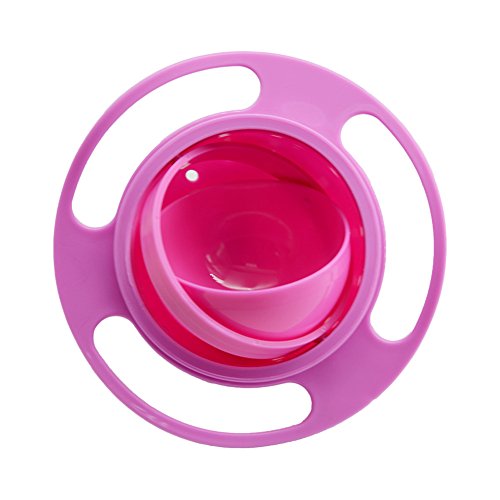 Ztl Baby Gyro Bowl 360 Dgree Rotation Spill Resistant Gyroscopic Bowl with Lid Toy Tableware for Kids Toddlers