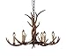EFFORTINC Vintage Style Resin Antler Chandelier 6 Lights,Living room,Bar,Cafe, Dining room, Bedroom,Study,Villas,American Retro Deer Horn Pendant Lights