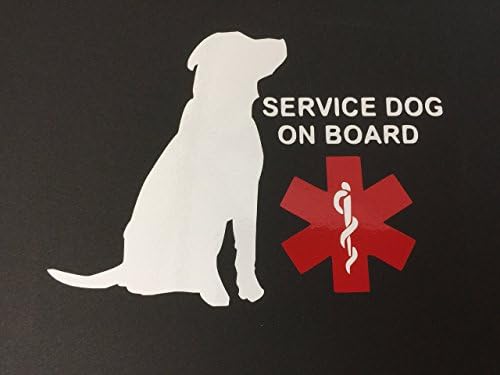 Medical Alert Service Dog On Board Car Decal