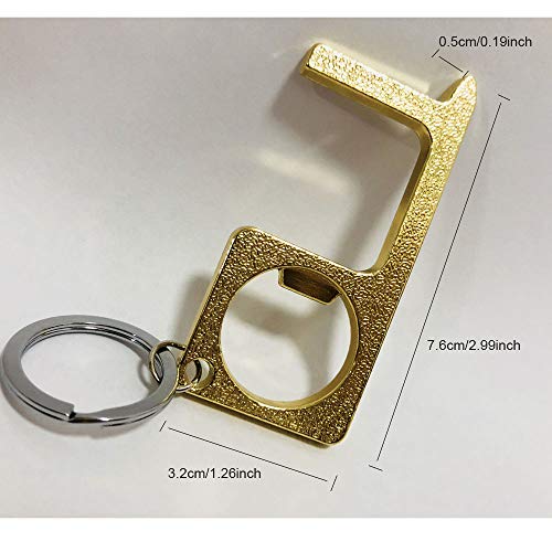 2PCS Non-Contact Door Opener Tool, Portable Button Pusher, Reusable Keychain Corkscrew Non-Contact Door Opener Tool