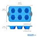 Crystal Bake SteelRim Silicone Muffin & Cupcake Baking Pan - 6 Cup - Blue