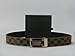 Fashion Belt Brown Belt with Square Golden belt buckle(115CM)