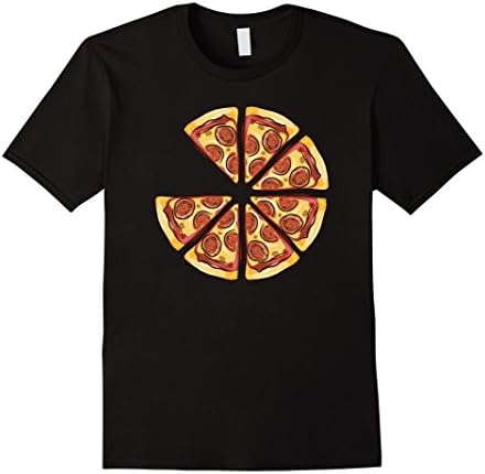 Mens I Love Pizza T-Shirt Medium Black