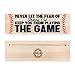 Never let the Fear of Striking Out Keep you From Playing the Game | Handmade Wood Block Sign | Inspirational Baseball or Softball Player Quote on Plaque