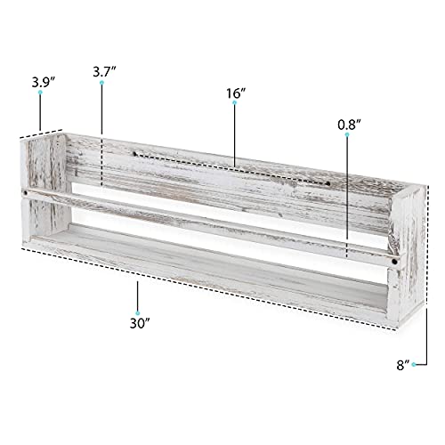 brightmaison Polynez 30" Floating Shelves for Wall Decor, Kids