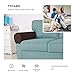TOYABR Stretch Jacquard Sofa Armrest Cover Seersucker Spandex Anti-Slip Armchair Slipcovers Furniture Protector (2PCS, Chocolate)