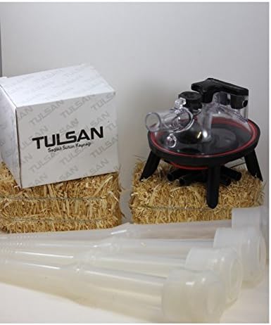 Milking Claw 240 cc (1 PC) and Silicone Liners (4 PCS) for Portable Milking Machines (Cow) By Tulsan