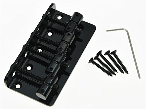 KAISH Black 4 String Electric Bass Guitar Bridge for Jazz J Bass Precision P Bass