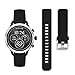 Diruite for Michael Kors Access Runway Band Strap, 18mm Classic Silicone Band Strap for MK Runway MKT5045 / 5048 Smartwatch - Black