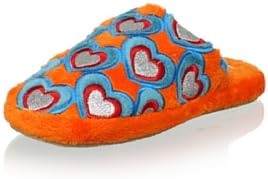 Gioseppo Kids Girl's Alfa Glittering Hearts Slipper, Orange, 36 EU/ 4.5 US Big Kid