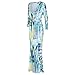 SUNNOW Womens Sexy Ladies Deep V Neck Party Dress Maxi Long Evening Dress (Asian L=US(8), Yellow)