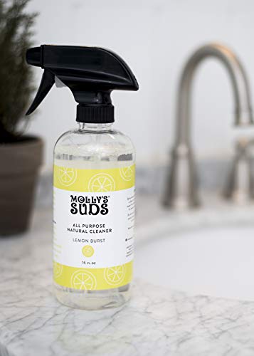 Molly's Suds Natural All Purpose Cleaner, Multi Surface Household Spray, Natural Lemon Burst Scent, 16 oz (2 Pack)