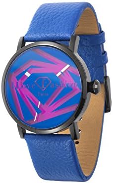 Paris Women Dress Wristwatch with Pop Art Style Dial Cover Luxury Fashion Casual Quartz watch Color Blue