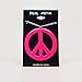Hot Pink Peace Sign Pendant Necklace Enamel on Pewter Cosplay Jewelry