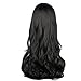 Mcoser Black Long Wavy Wig Anime Cosplay Halloween Daily Party Women Hair With Bangs Fringe Hairstyles