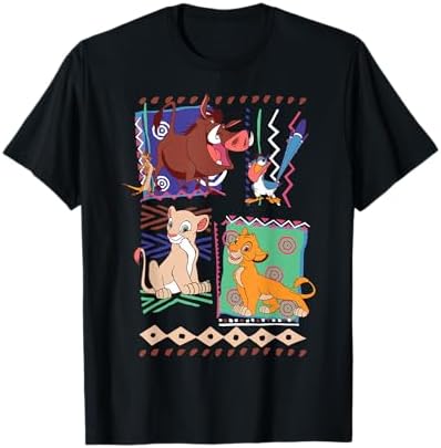 Amazon.com: Disney The Lion King Characters 90s Grid T-Shirt