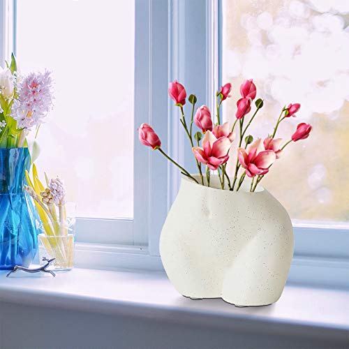 Alliwa Kreative Blumentopf Stiftehalter 2 IN 1, K鰎per-Form Pflanzent鰌fe Pflanzgef溥e f黵 Draussen Innen Pflanzk黚el f黵 B黵o Balkon Garten (Blumentopf #01) – Bild 5