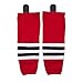 COLDINDOOR Youth Dry Fit Ice Hockey Socks Boys Cool Outdoor Red Black Stripes Design Hockey Socks XS