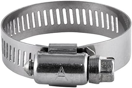 American Valve 2-Pack Worm Gear Hose Clamp, 13/16" to 1-3/4" (SAE size 20), CL20PK2, Stainless Steel Band & Housing
