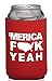 Funny Guy Mugs 'Merica F*ck Yeah Neoprene Can Koozie, Red