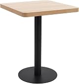 vidaXL Bistro Table Durable Steel Base MDF Top Wood Grain 60x60x75 cm