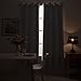 Vangao Room Darkening Curtain 63 inches Length Gray Window Treatment Blackout Drape for Bedroom, Grommet Top, 52Wx63W-inch, 1 Panel, Grey
