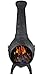 The Blue Rooster Dragonfly Cast Aluminum Wood Burning Chiminea in Charcoal