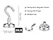 Ninth Five 25lb Magnetic Hooks,Strong Powerful Heavy Duty Neodymium Magnet Hook - Best for Your Refrigerator and Other Magnetic Surfaces(4 Pack)