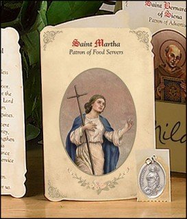 Buy St Martha (Patron Saint of Waiters & Waitresses) Holy Card with ...