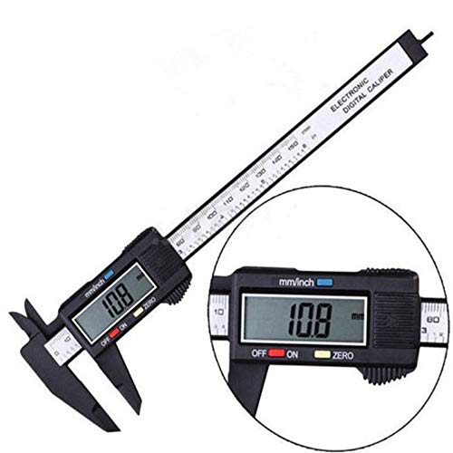 Digital Caliper, Jsdoin 0-6" Calipers Measuring Tool - Electronic Micrometer Caliper with Large LCD Screen, Auto-off Feature, Inch and Millimeter Conversion (Black)