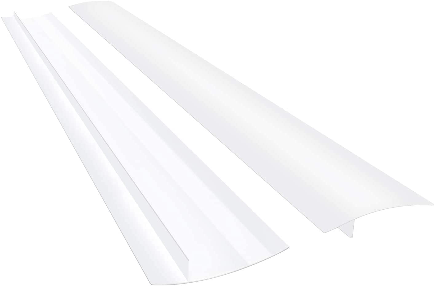 Photo 1 of Silicone Kitchen Stove Gap Covers, Kitchen Counter Gap Anti-Slip Non-Tacky Filler Seals Spills Between Counter, Stovetop, Oven, Washer, Sheat-resistant?et of 2 (25Inches, Translucent) by liboyixi