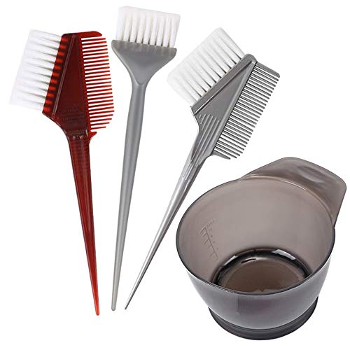 4 PCS Professional Salon Hair Coloring Dyeing Kit 2019 Version Hair Dye Brush and Bowl Set - Dye Brush & Comb/Mixing Bowl/Tint Tool