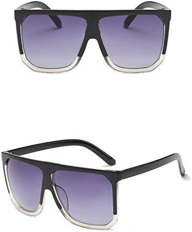 Itemap Fashion Women Cat Eye Square Sunglasses Designer Retro Big Frame Eyeglass Shades (Black Transparent+Grey)