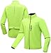 wantdo Men's Winter Cycling Thermal Jacket Warm Soft Shell Windproof Running Jacket Waterproof Fleece Windbreaker Reflective