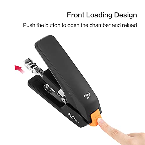 Deli Effortless Stapler, Reduced Effort Desktop Stapler, Easy to Load