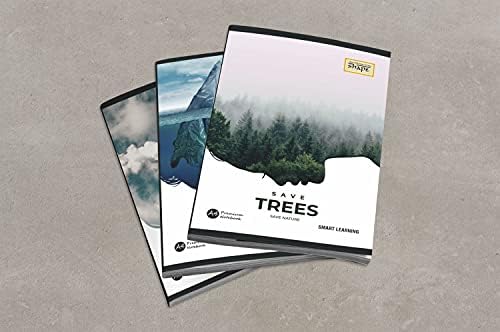 EVERY STROKE BRING NEW IDEAS SHAPE Shape Long Notebook Set A4 Page Size - Pack of 12(140 Pages)