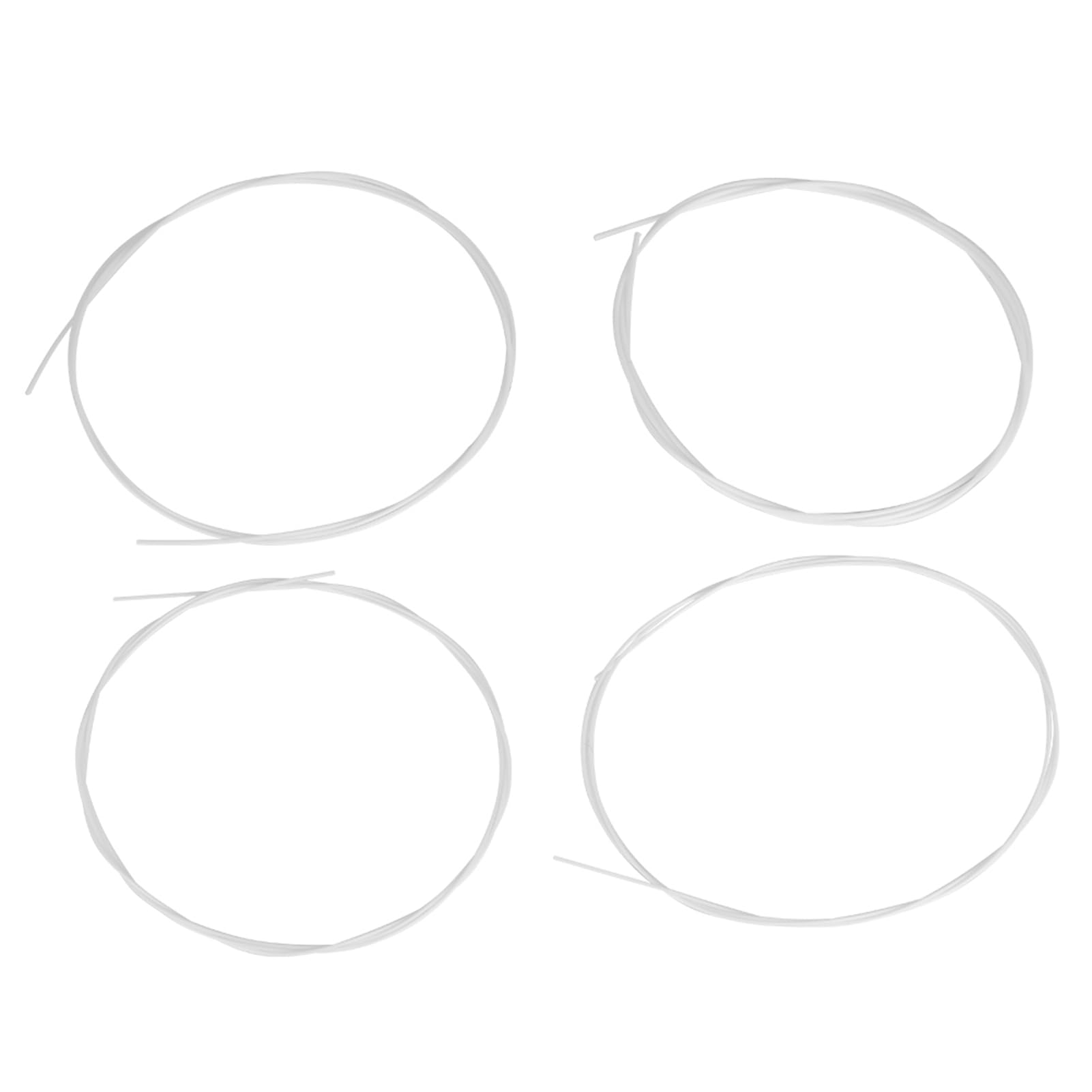 Dilwe Ukulele Strings, 2 Sets 27inch White & Black Nylon Strings Replacement Part for Ukulele Instrument Accessory Accessories