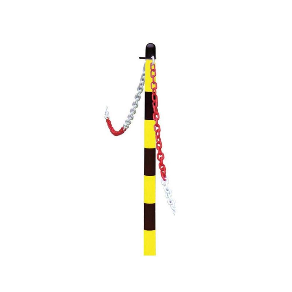 Faithfull Plastic Post for Chain - Yellow/ Black, FAICHPOSTYB
