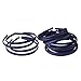 Candygirl Girls' DIY Satin Covered Headbands 1cm Width 36cm Circle Size (20pcs black)