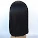 JYL Hair Brazilian Virgin Straight Shoulder Length Short Bob Wigs for Woman Middle Part Remy Human Hair Machine Made with A Little Lace in the Middle Glueless Wig