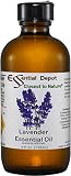 Lavender Essential Oil - 4 Oz. Pure and Finest Quality. Supplied in 4 Oz. Amber Glass Bottle with Black Phenolic Cone Lined Safety Sealed Cap.
