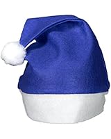 (12 Pack) Blue Felt Christmas Santa Hats