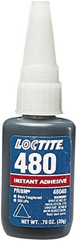 Loctite 48040 Black 480 Prism Instant Adhesive, Toughened, 0.7 oz., 20 g by Loctite