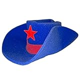 Giant BLUE Foam Cowboy Western Novelty Hat