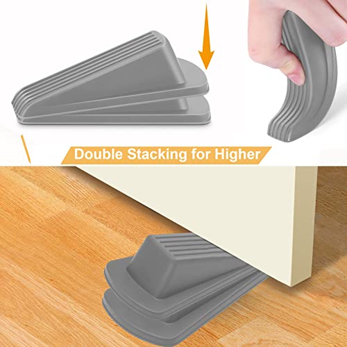 Rubber Door Stoppers Wedge, Door Stop for Floor, Security Door Stoppers